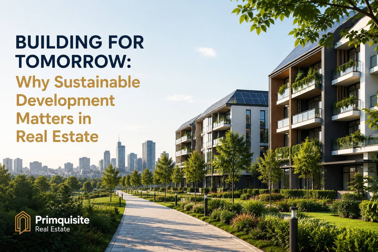 Sustainable residential development with green spaces and modern community planning
